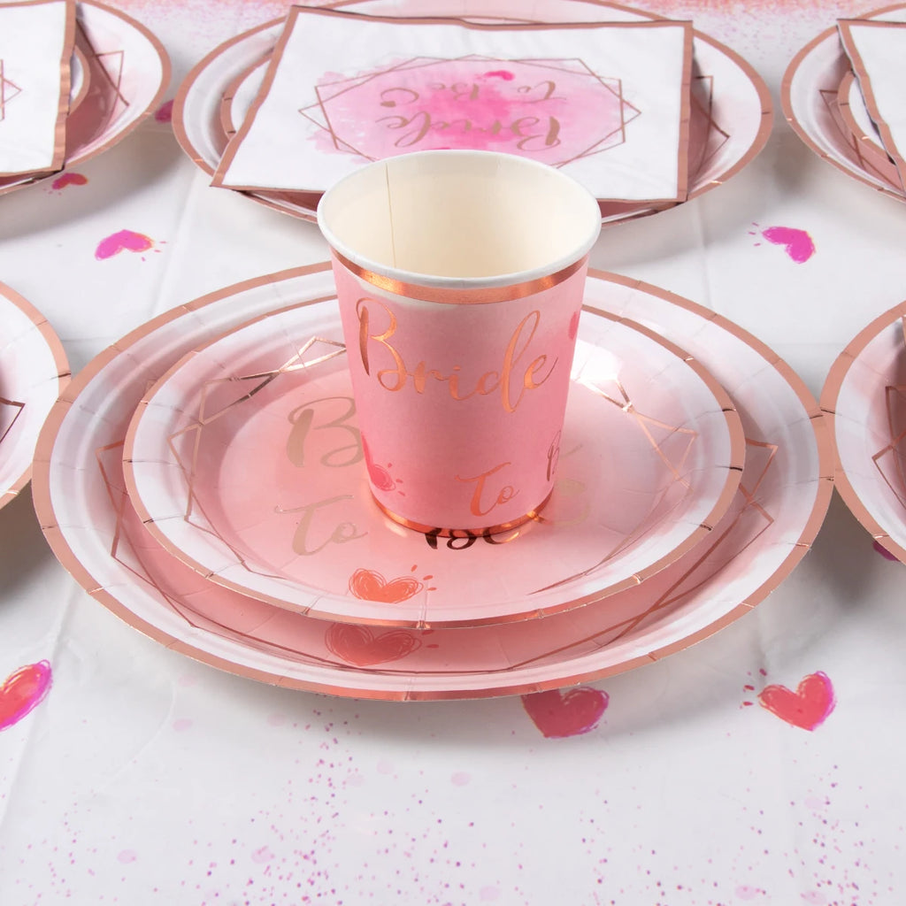 Bachelorette Party Team Bride To Be Tableware Cups Plate Bridal Shower Gift Bride to be Hen Wedding Decorations Adult Supplies