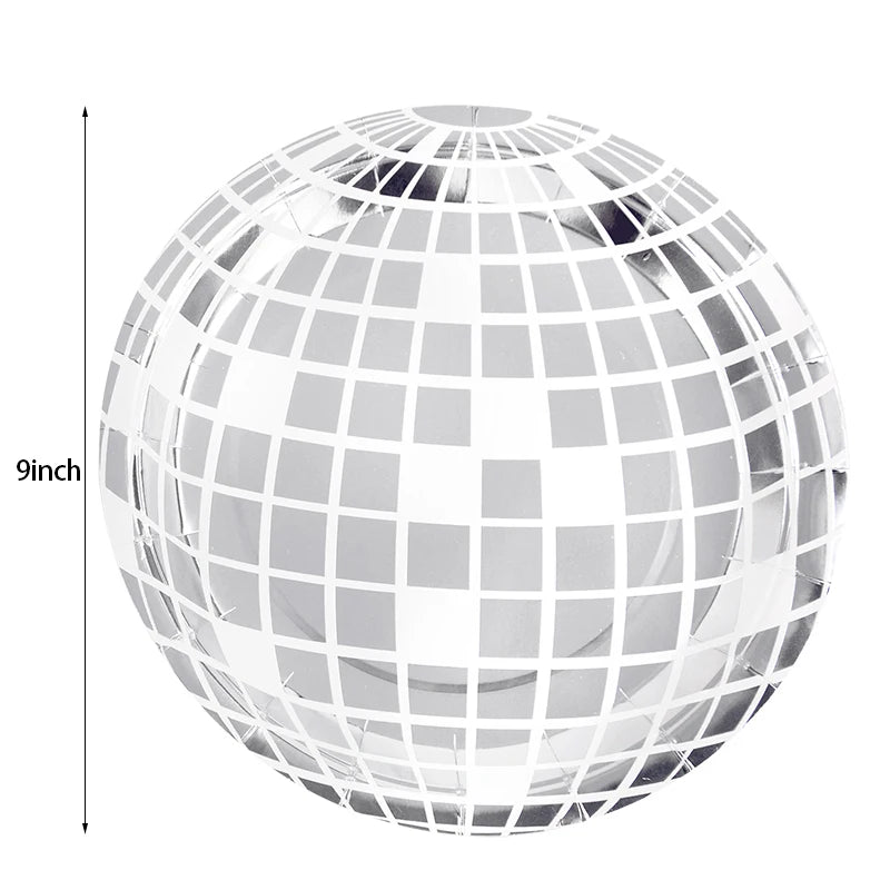 Disco Ball Theme Party Disposable Tableware Paper Plate Cup Napkins Wedding 70s Birthday Party Decoration Bachelorette Supplies