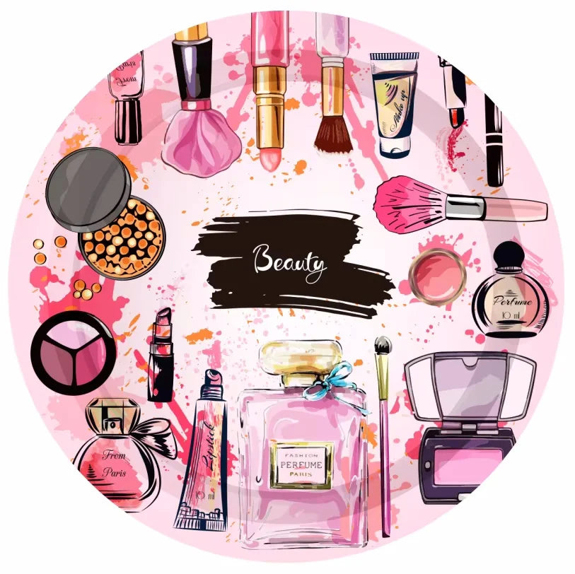 Make Up Spa Party Disposable Tableware Sets Paper Plates Cups Napkins Party Dinnerware Decor