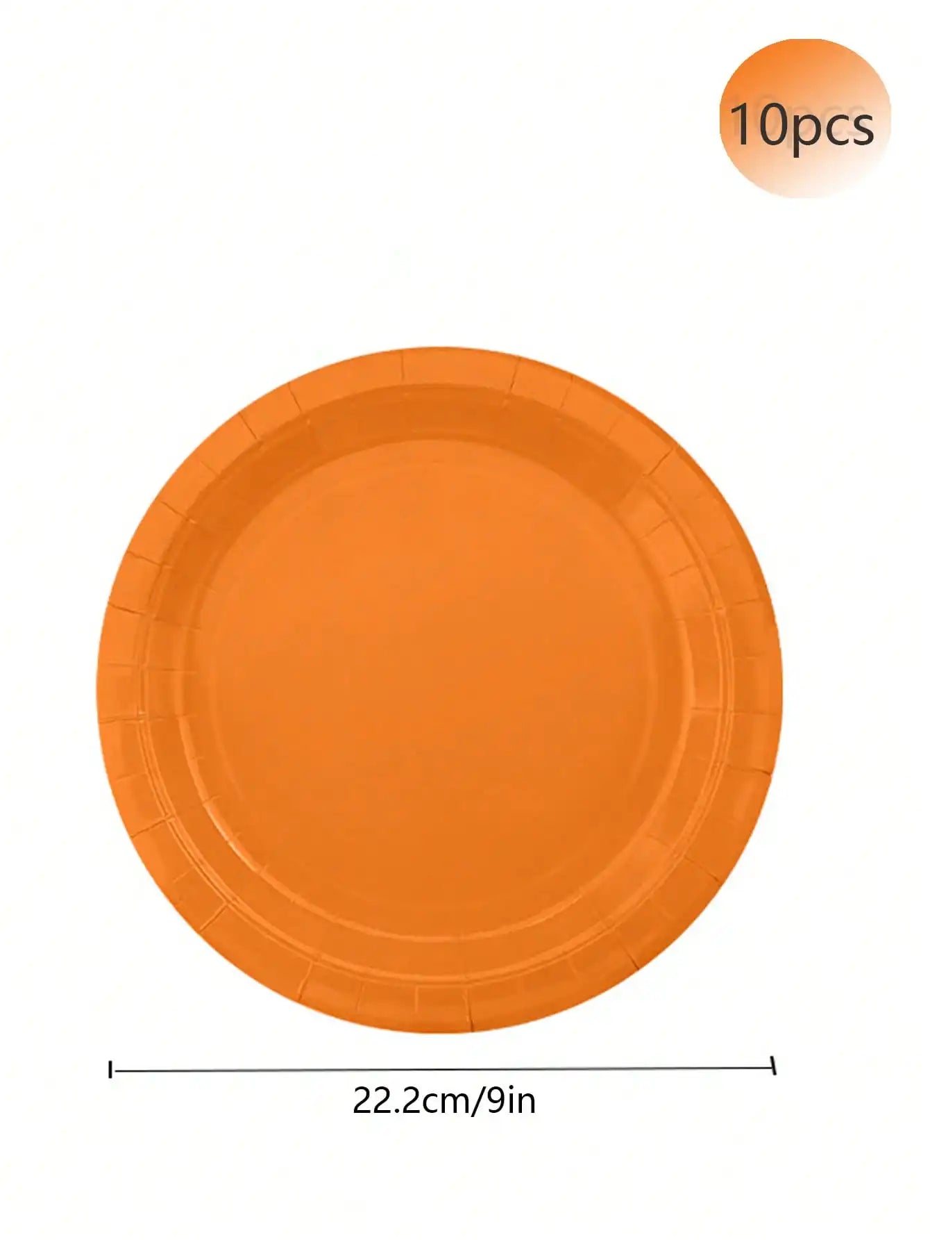 Orange Party Supplies Set Include Paper Plastic Spoons Forks Knives 9/7 Inch Disposable Dinner Dessert Plates ﻿