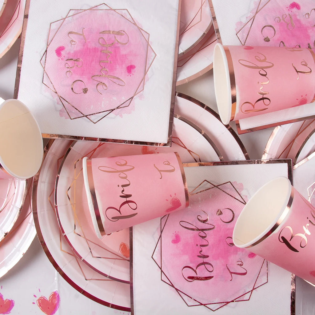 Bachelorette Party Team Bride To Be Tableware Cups Plate Bridal Shower Gift Bride to be Hen Wedding Decorations Adult Supplies