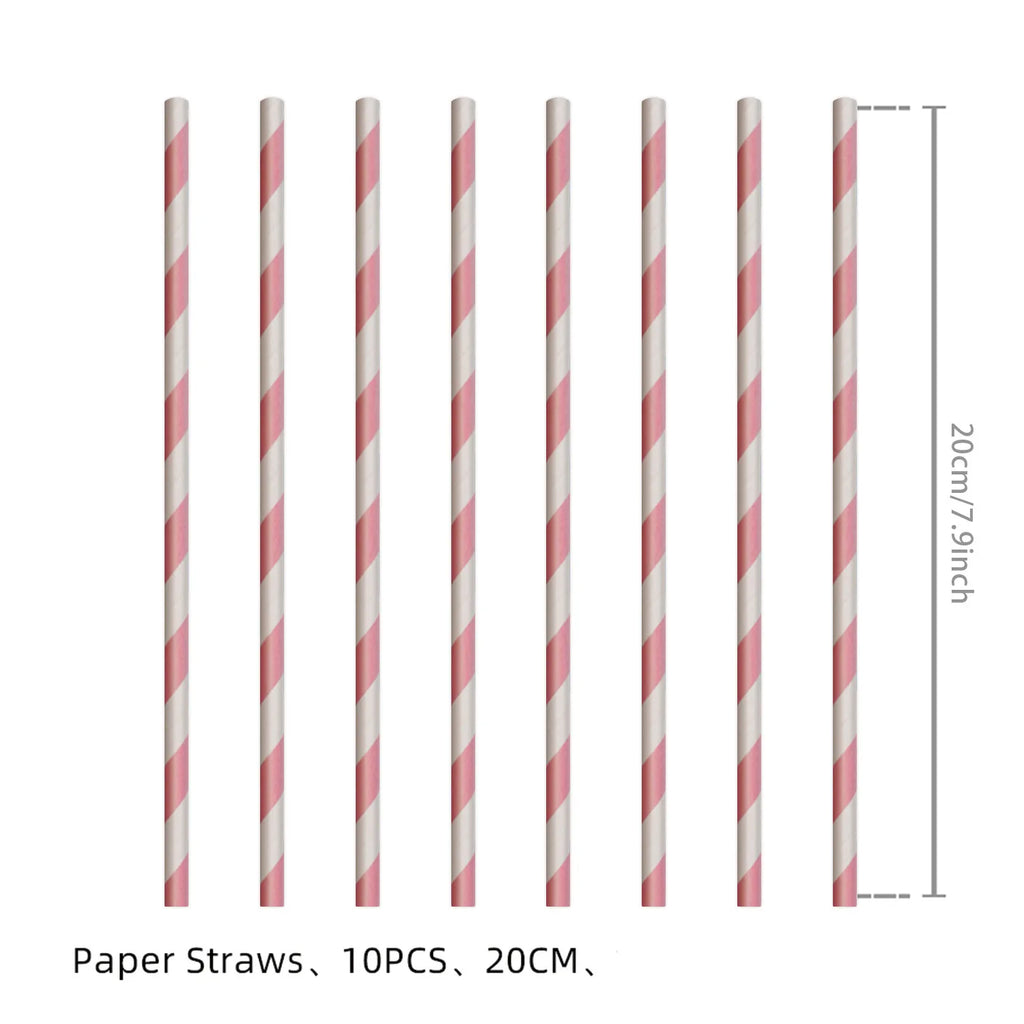 Pink Bow Tie Disposable Tableware Birthday Party Supplies Festival Tableware Pink Pattern Plate Mat Disposable Paper Cups Knive