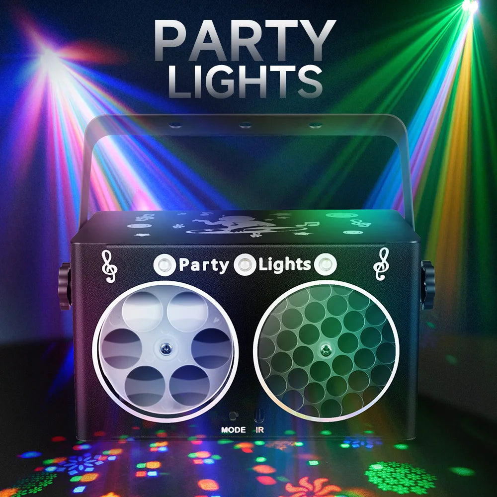 Party Light sDJ Disco lights Sound controlled stage light DJ Strobe lights Family Party Club Nightclub Karaoke atmosphere lights
