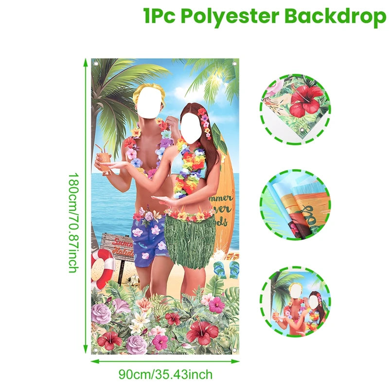 Hawaii Party Tableware Tropical Hawaii Party Decorations Paper Plates Flamingo Kids Summer Baby Shower Birthday Party Supplies