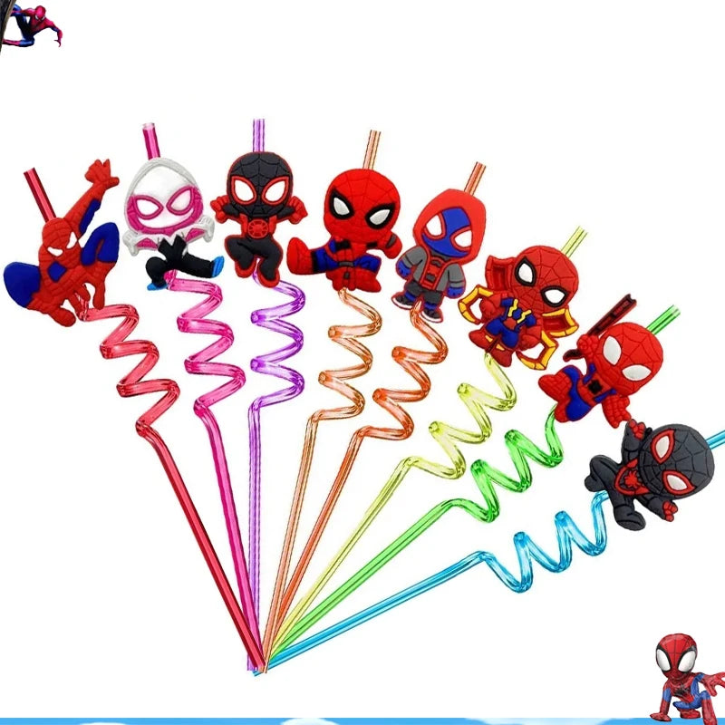 New Spidey Birthday Decoration Spider Man Mask Party Favors Stickers Tableware Spidey and His Friends Baby Shower Supplies Gifts