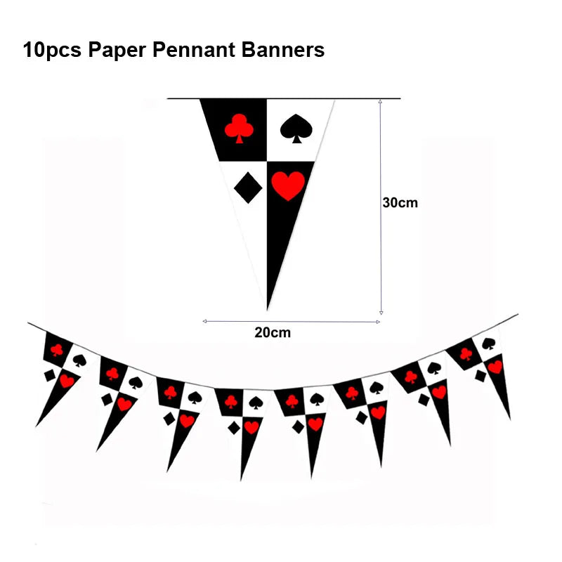 Casino Themed Party Tableware Poker Party Paper Plates Napkins Plates Cups for Adults Las Vegas Casino Themed Party Decorations