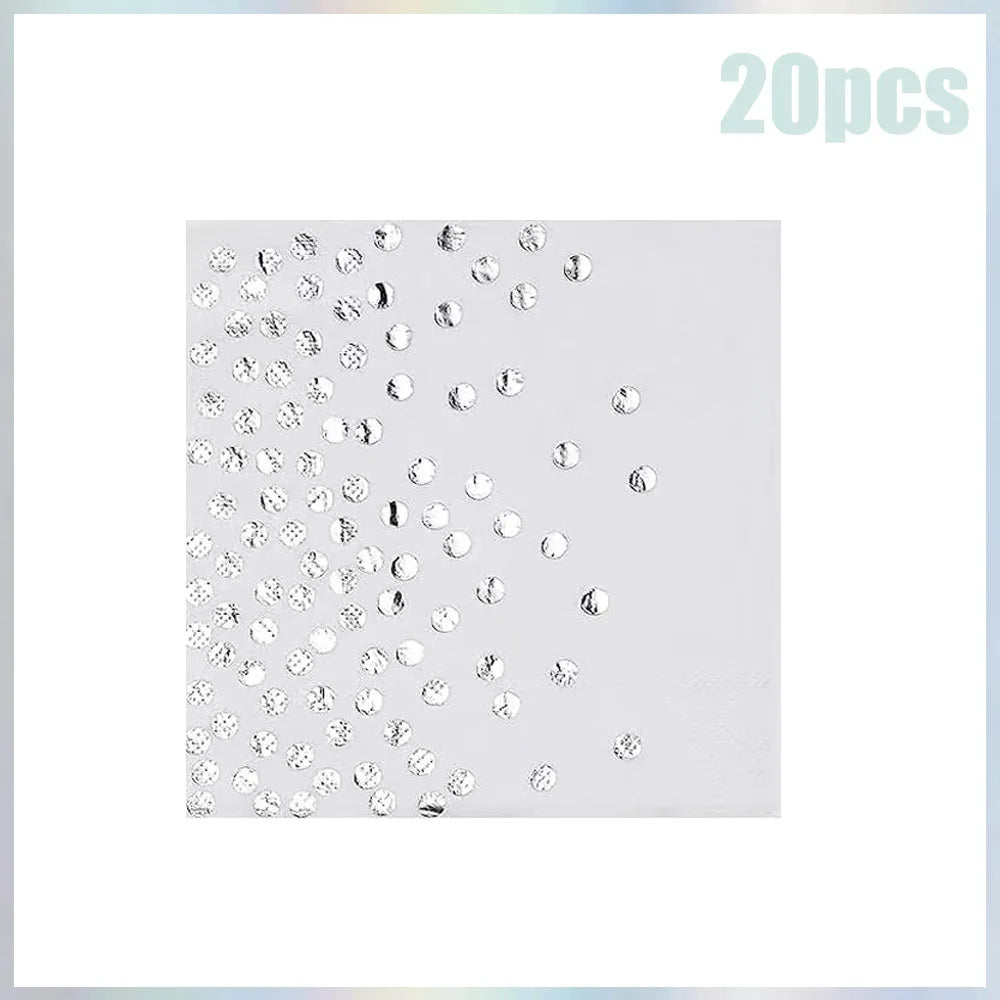 Iridescent Party Decorations Tableware Supplies,Holographic Paper Plate,Cup,Napkin,Tablecloth,Cutlery,For Birthday Wedding Party