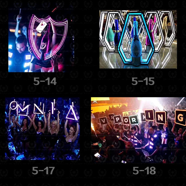 Biggest Nightclub Suppliers LED Serving Tray LED Ace Of Spades Bottle Presenter Bottle Glorifier Display For Nightclub Ktv Bar