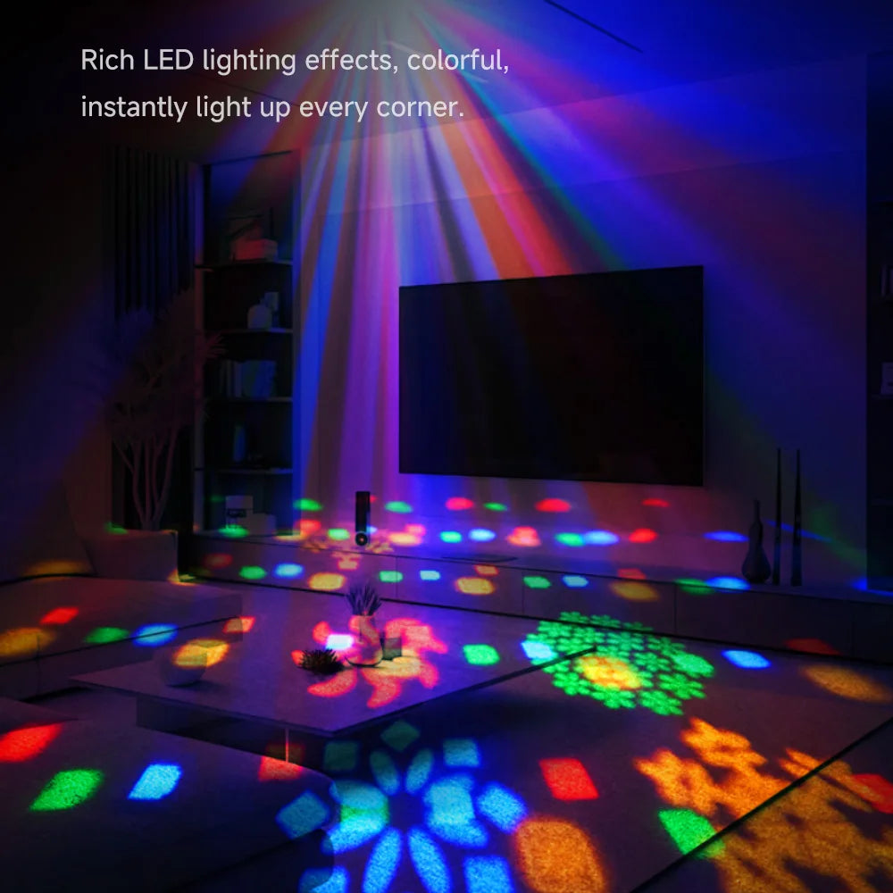 Party Light sDJ Disco lights Sound controlled stage light DJ Strobe lights Family Party Club Nightclub Karaoke atmosphere lights