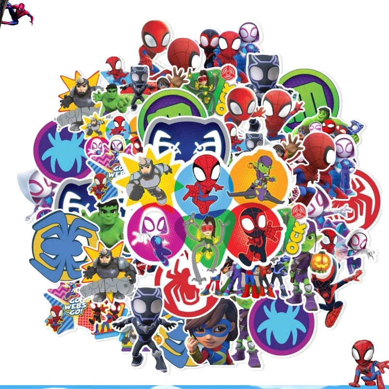 New Spidey Birthday Decoration Spider Man Mask Party Favors Stickers Tableware Spidey and His Friends Baby Shower Supplies Gifts