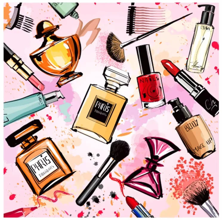 Make Up Spa Party Disposable Tableware Sets Paper Plates Cups Napkins Party Dinnerware Decor