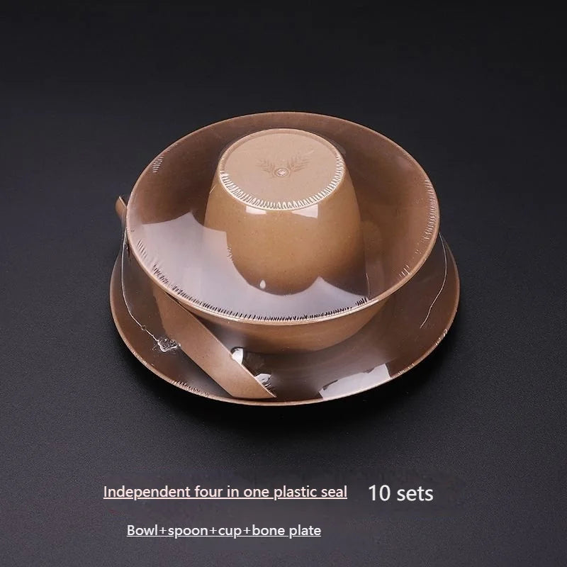 Disposable party tableware set supplies paper plate paper towel paper cup knife fork spoon children's party supplies