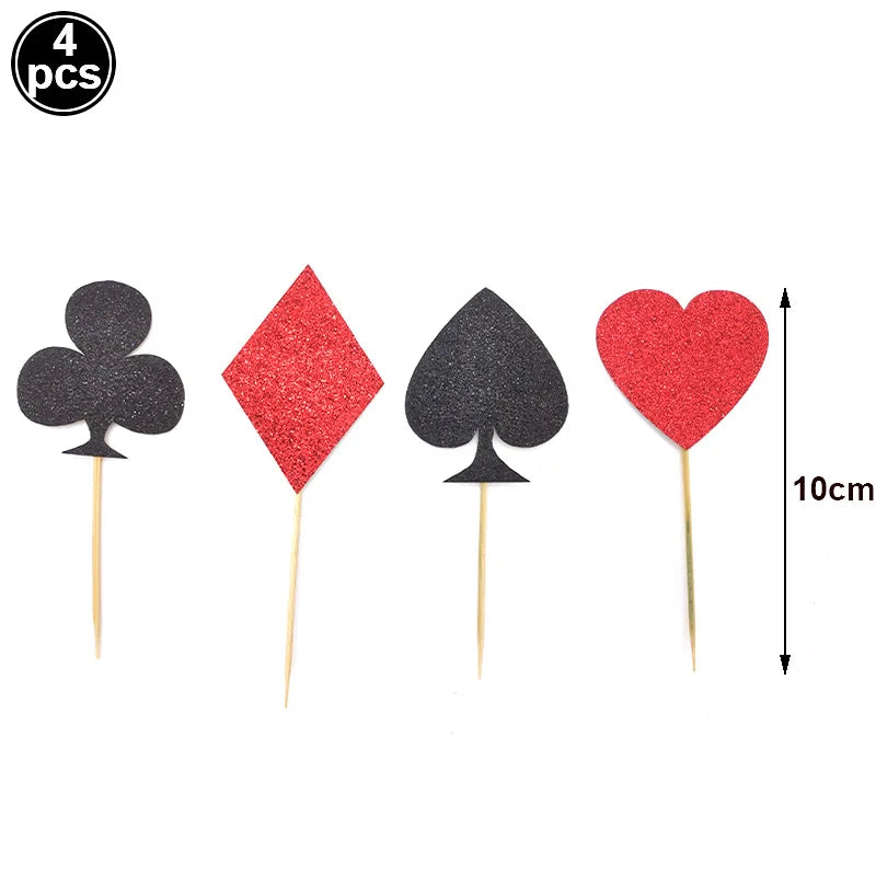 Casino Themed Party Tableware Poker Party Paper Plates Napkins Plates Cups for Adults Las Vegas Casino Themed Party Decorations