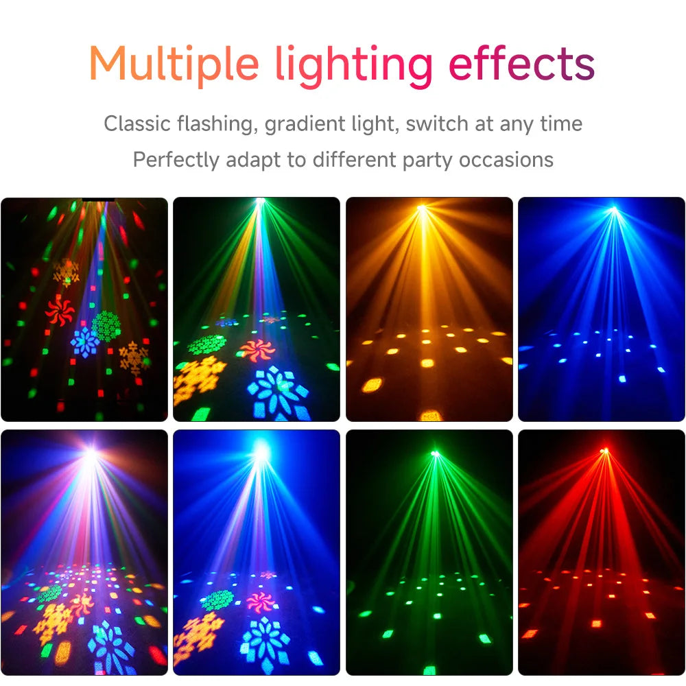 Party Light sDJ Disco lights Sound controlled stage light DJ Strobe lights Family Party Club Nightclub Karaoke atmosphere lights