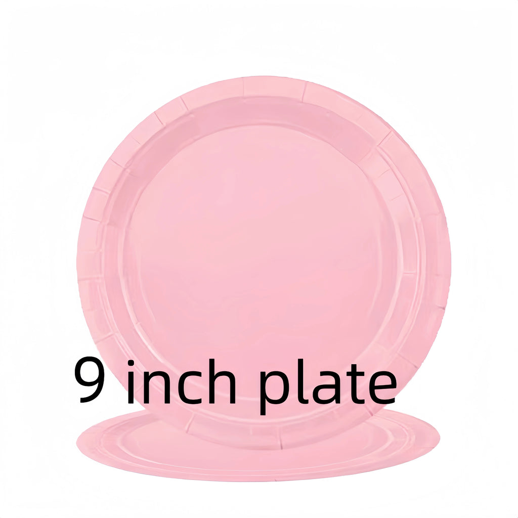 Light Pink Party Supplies Dinnerware Set Include Plates and Cups Tablecloth for Baby Shower Wedding Birthday Valentine's Day