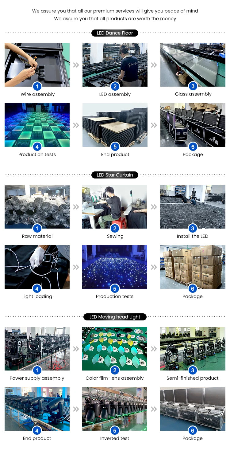 Wedding DJ Disco Night Club Dancefloor Waterproof 3D Mirror Starlit Starry RGB Panels Tiles 3d Led Dance Floor