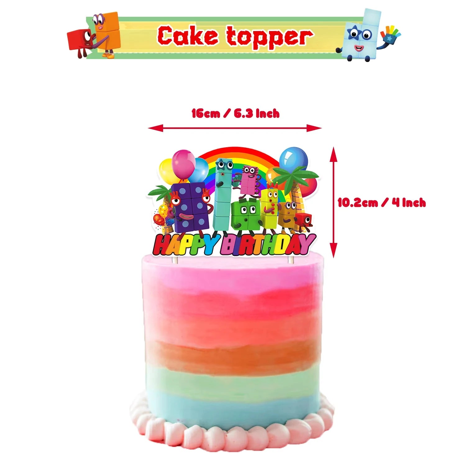 Number Blocks Party Decorations Plate Cup Tablecloth Cake Topper Balloons Building Blocks Theme Kids Birthday Party Supplies