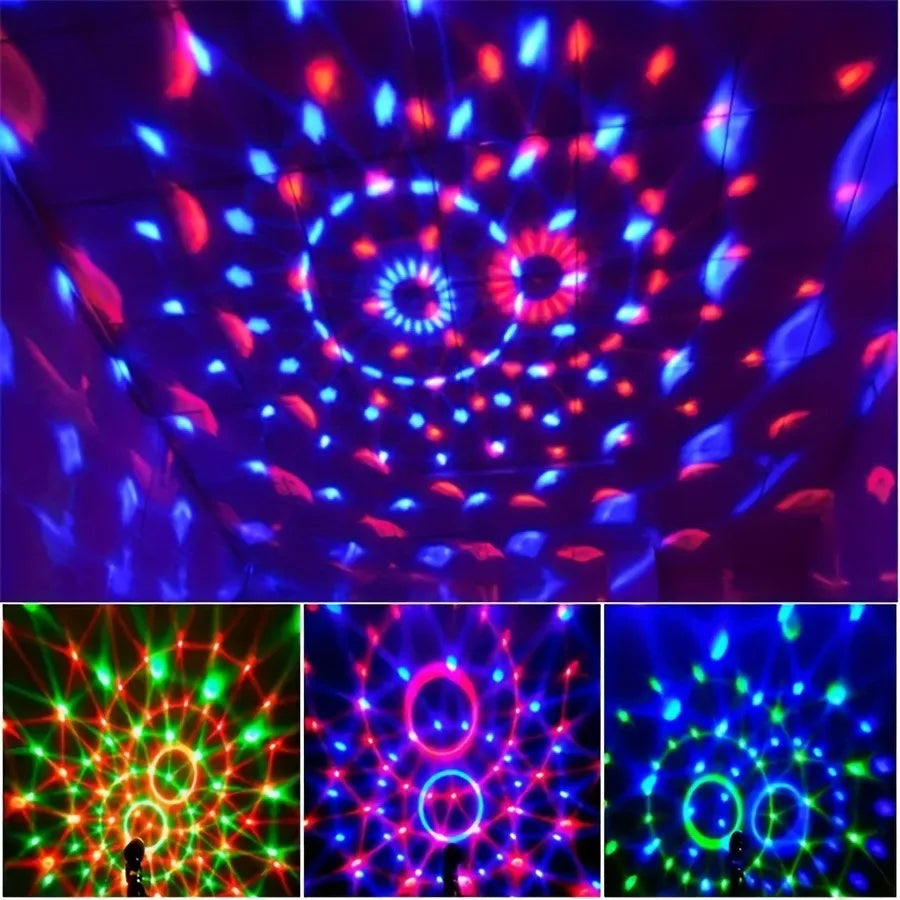 1Pc Disco Ball DJ Night Lights,Sound Activated RGB Rotating Stage Strobe Lamp For Home Room Birthday Decor Wedding Dance Parties