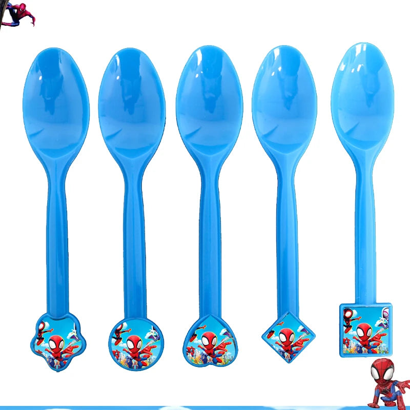 New Spidey Birthday Decoration Spider Man Mask Party Favors Stickers Tableware Spidey and His Friends Baby Shower Supplies Gifts