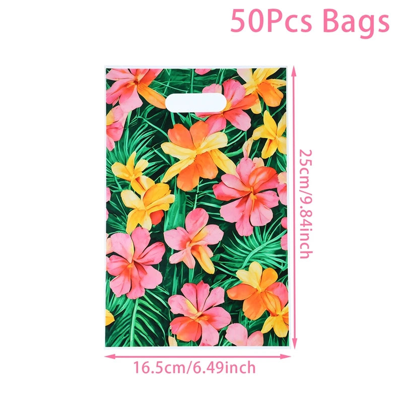 Hawaii Party Tableware Tropical Hawaii Party Decorations Paper Plates Flamingo Kids Summer Baby Shower Birthday Party Supplies