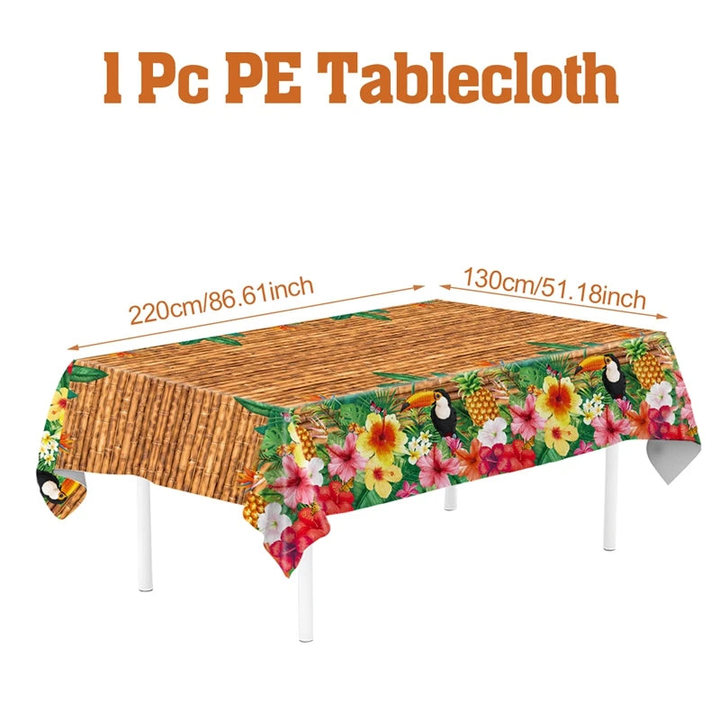 Hawaii Party Tableware Tropical Hawaii Party Decorations Paper Plates Flamingo Kids Summer Baby Shower Birthday Party Supplies