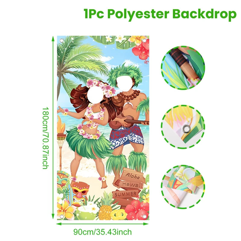 Hawaii Party Tableware Tropical Hawaii Party Decorations Paper Plates Flamingo Kids Summer Baby Shower Birthday Party Supplies