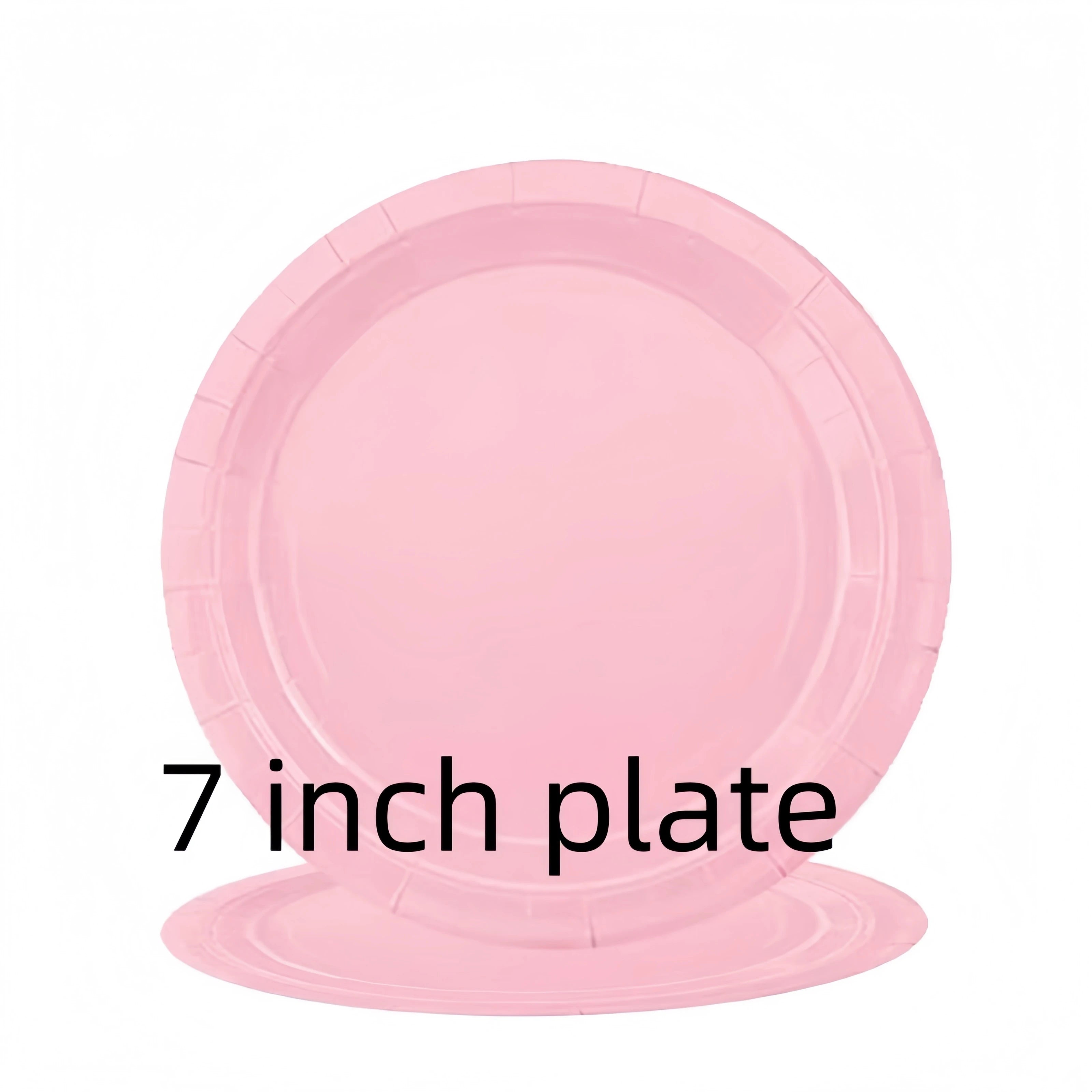 Light Pink Party Supplies Dinnerware Set Include Plates and Cups Tablecloth for Baby Shower Wedding Birthday Valentine's Day