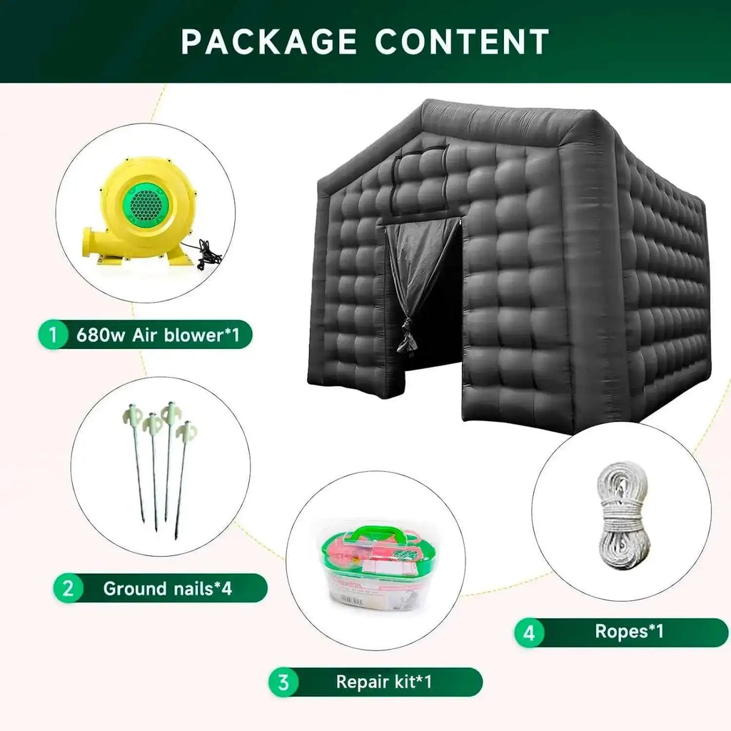 Nightclub Tent With Blower Free Print Night Club Iatable Cube House For Party-Perfect Events