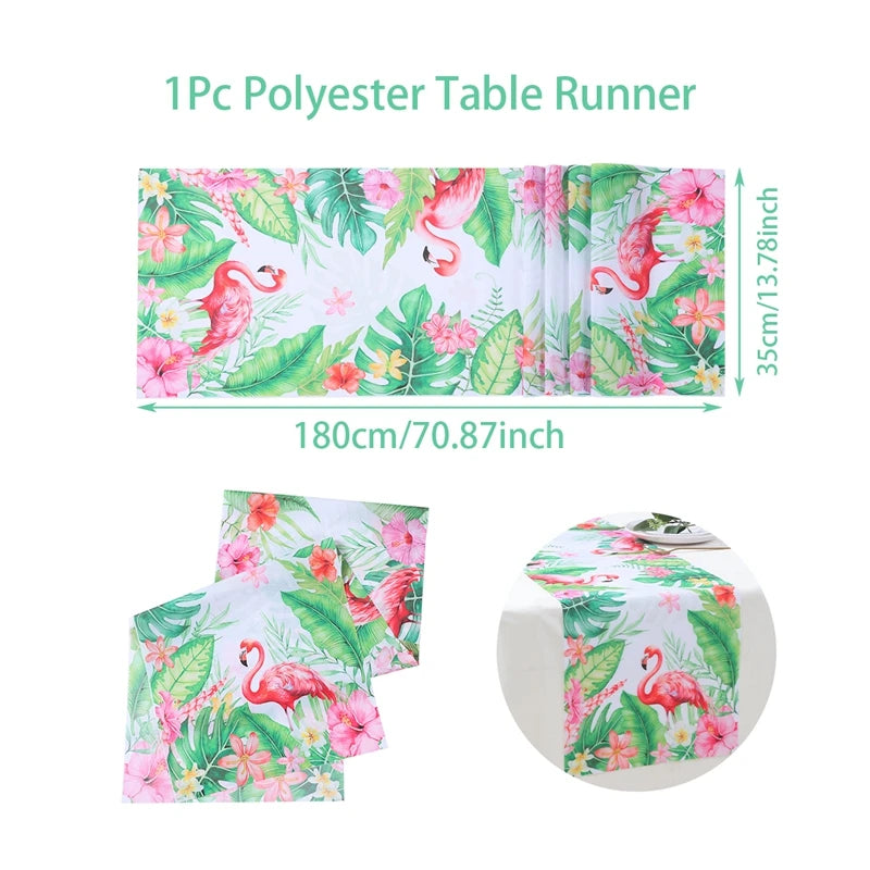 Hawaii Party Tableware Tropical Hawaii Party Decorations Paper Plates Flamingo Kids Summer Baby Shower Birthday Party Supplies