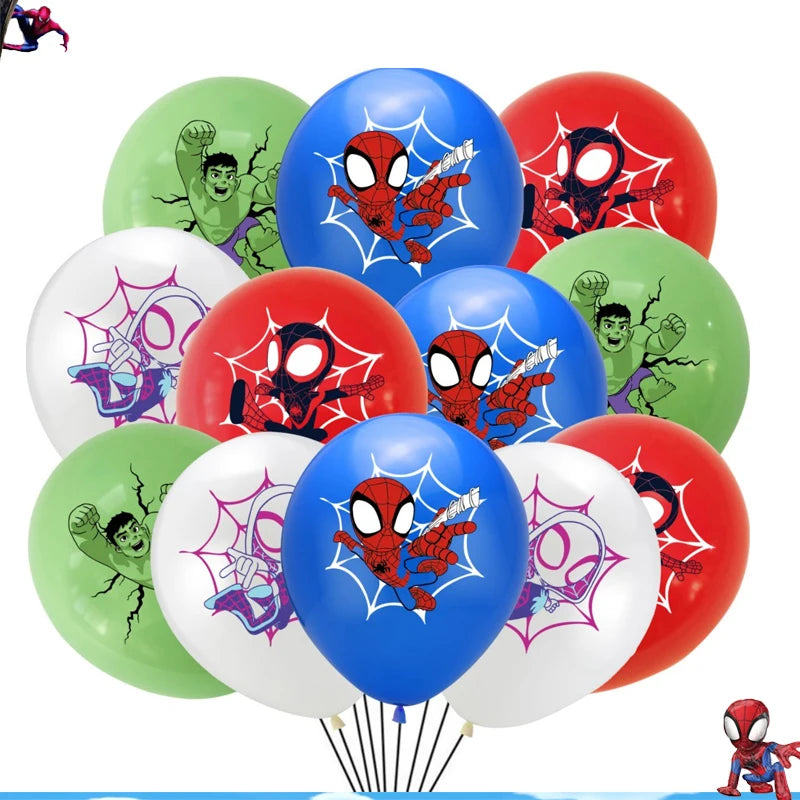 New Spidey Birthday Decoration Spider Man Mask Party Favors Stickers Tableware Spidey and His Friends Baby Shower Supplies Gifts