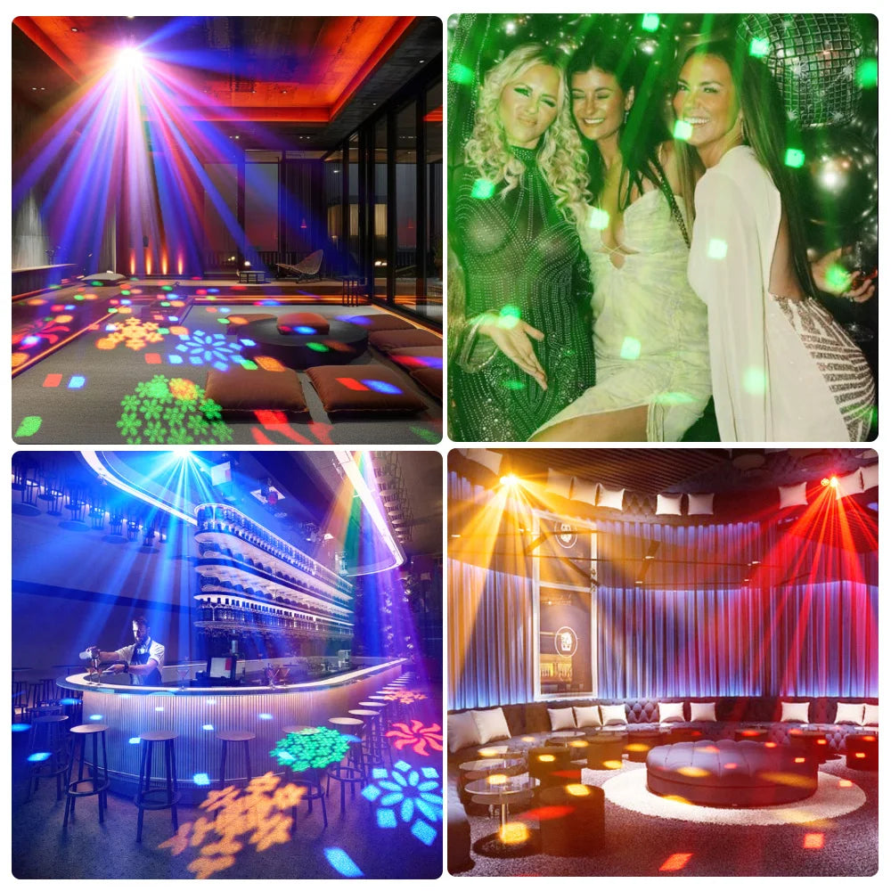Party Light sDJ Disco lights Sound controlled stage light DJ Strobe lights Family Party Club Nightclub Karaoke atmosphere lights
