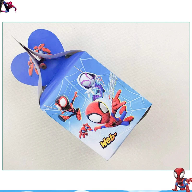 New Spidey Birthday Decoration Spider Man Mask Party Favors Stickers Tableware Spidey and His Friends Baby Shower Supplies Gifts
