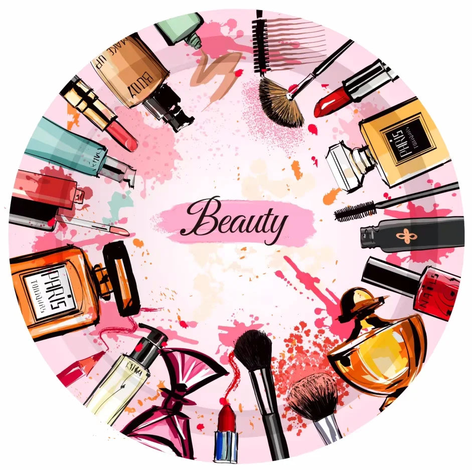 Make Up Spa Party Disposable Tableware Sets Paper Plates Cups Napkins Party Dinnerware Decor
