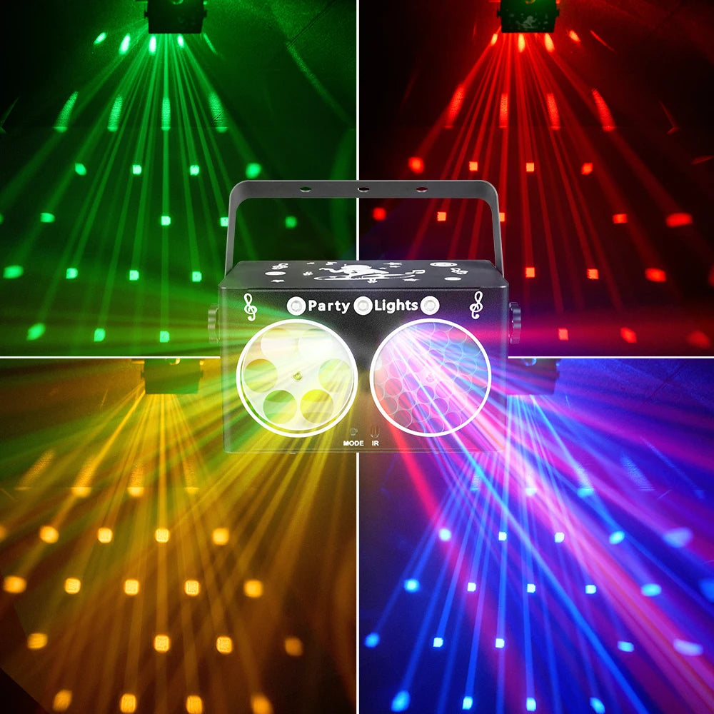 Party Light sDJ Disco lights Sound controlled stage light DJ Strobe lights Family Party Club Nightclub Karaoke atmosphere lights