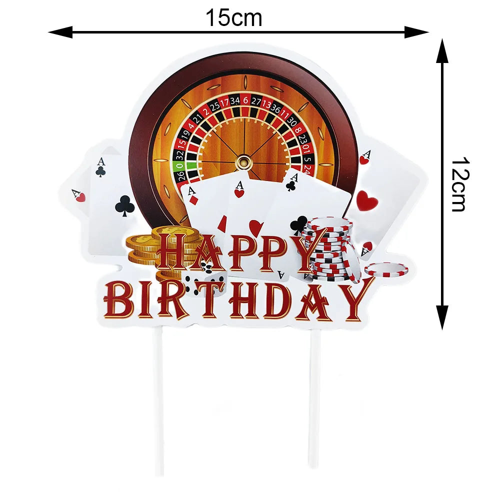 Casino Themed Party Tableware Poker Party Paper Plates Napkins Plates Cups for Adults Las Vegas Casino Themed Party Decorations