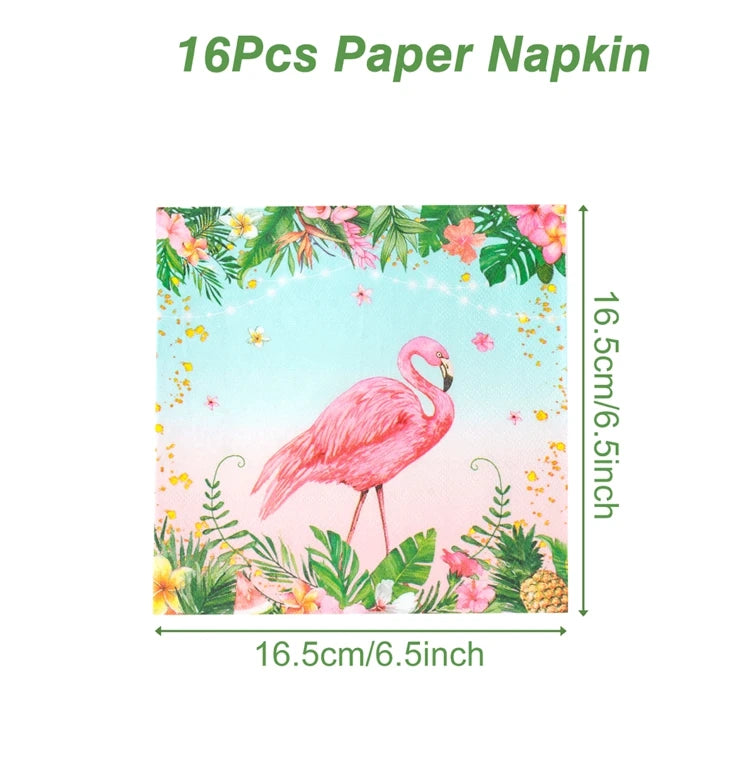 Hawaii Party Tableware Tropical Hawaii Party Decorations Paper Plates Flamingo Kids Summer Baby Shower Birthday Party Supplies