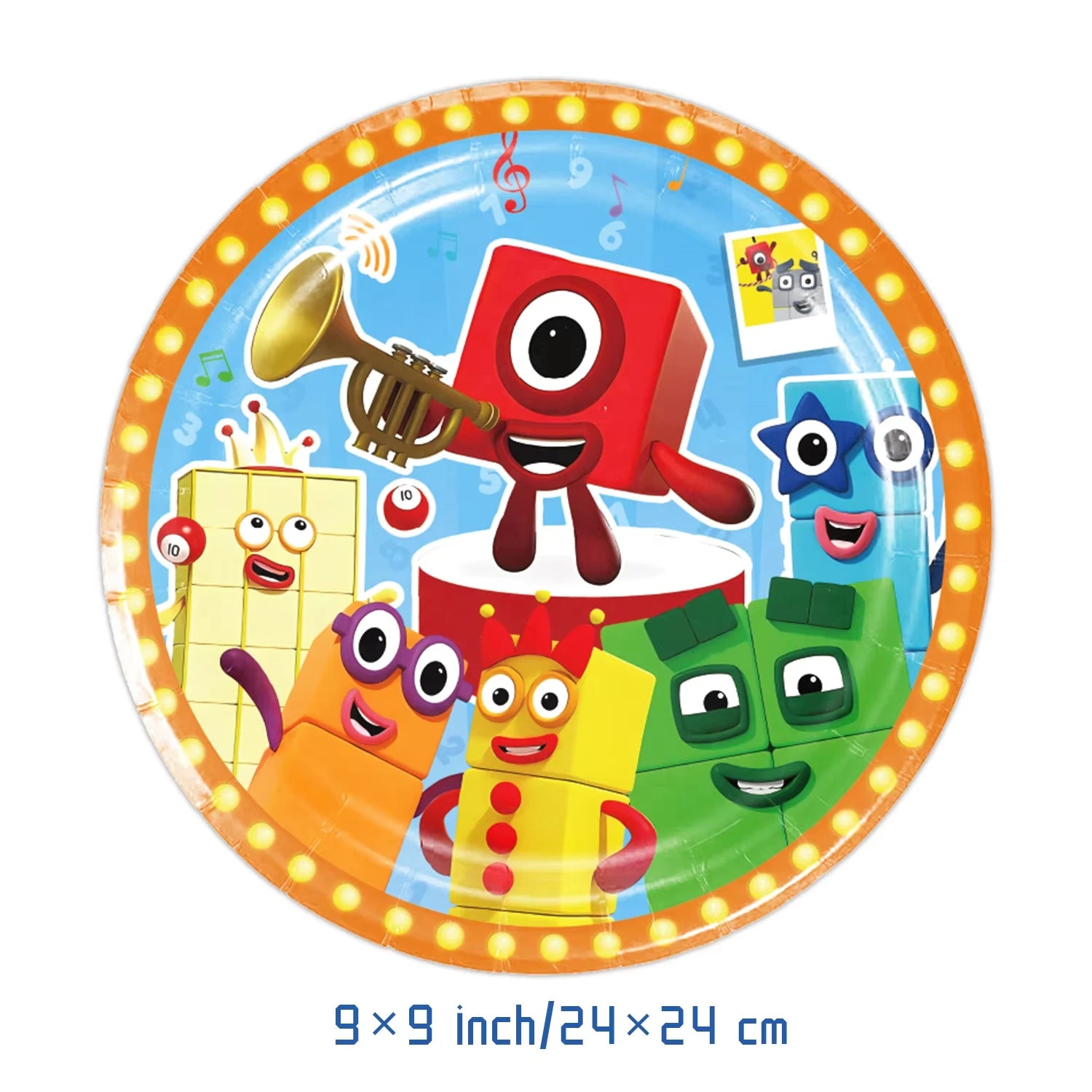 Number Blocks Party Decorations Plate Cup Tablecloth Cake Topper Balloons Building Blocks Theme Kids Birthday Party Supplies