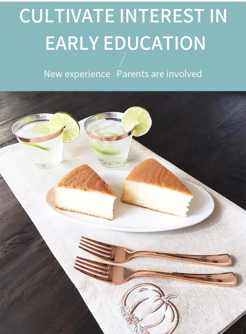 Rose Gold Party Tableware Kit Table Cloth Knife Fork Spoon Paper Cup Plate Straws Baby Shower Wedding Birthday Party Decorations