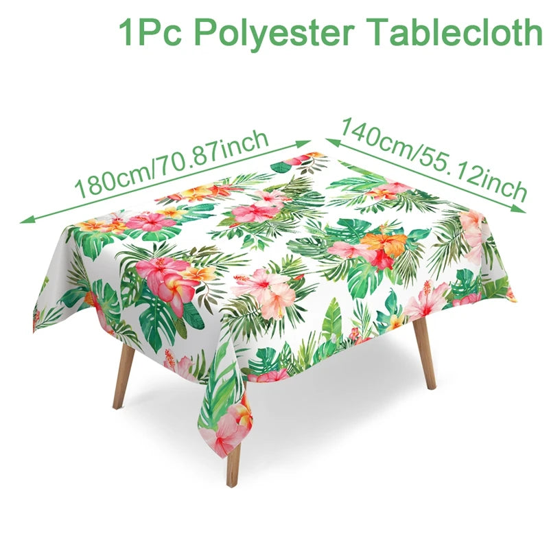 Hawaii Party Tableware Tropical Hawaii Party Decorations Paper Plates Flamingo Kids Summer Baby Shower Birthday Party Supplies