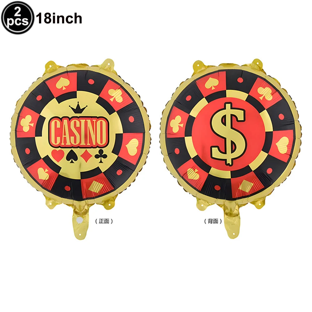 Casino Themed Party Tableware Poker Party Paper Plates Napkins Plates Cups for Adults Las Vegas Casino Themed Party Decorations