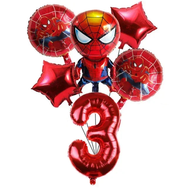 Spiderman Party Supplies Include Paper Cups Plates Balloons Tablecloth Cake Toppers for Kids Birthday Party Decor Baby Shower