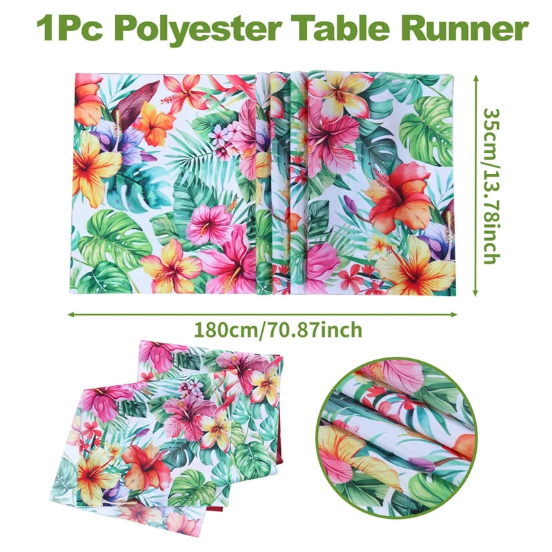 Hawaii Party Tableware Tropical Hawaii Party Decorations Paper Plates Flamingo Kids Summer Baby Shower Birthday Party Supplies